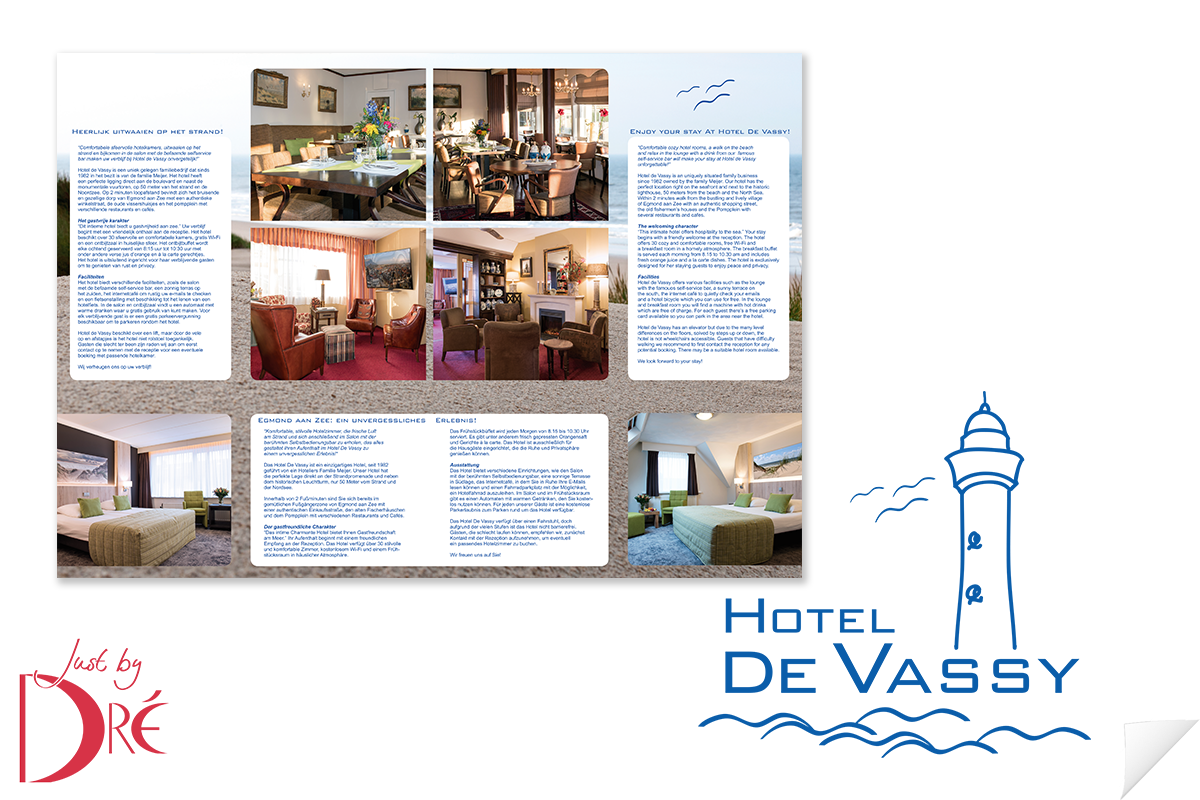 Grafisch ontwerp hotel de vassy brochure