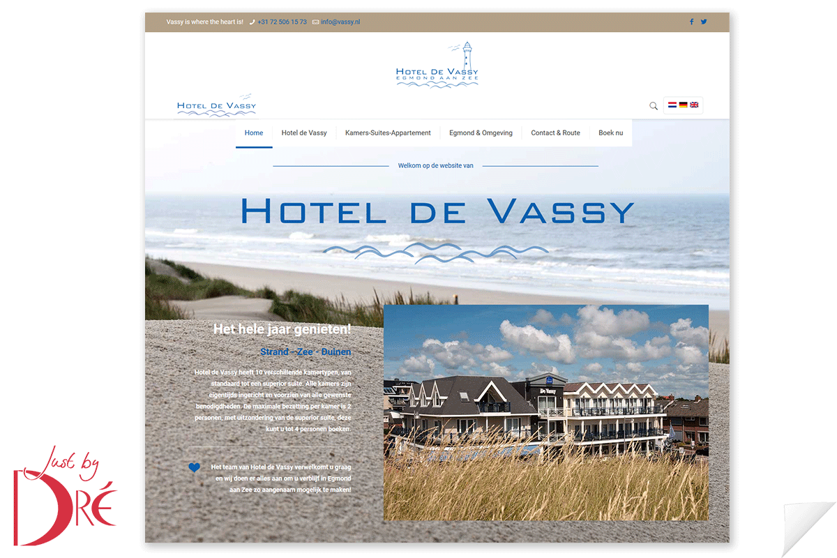 Hotel de Vassy - webdesign 2018